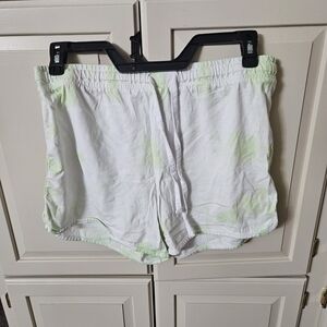 Streetwear Society White and Green Shorts